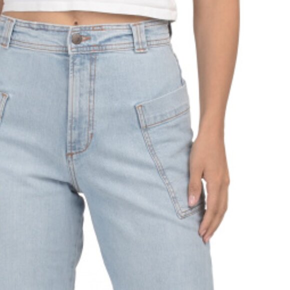 NEW JOE'S Barrel Leg Jeans With Patch Pockets IN Light Wash for women 1225 6m3 - Picture 3 of 4